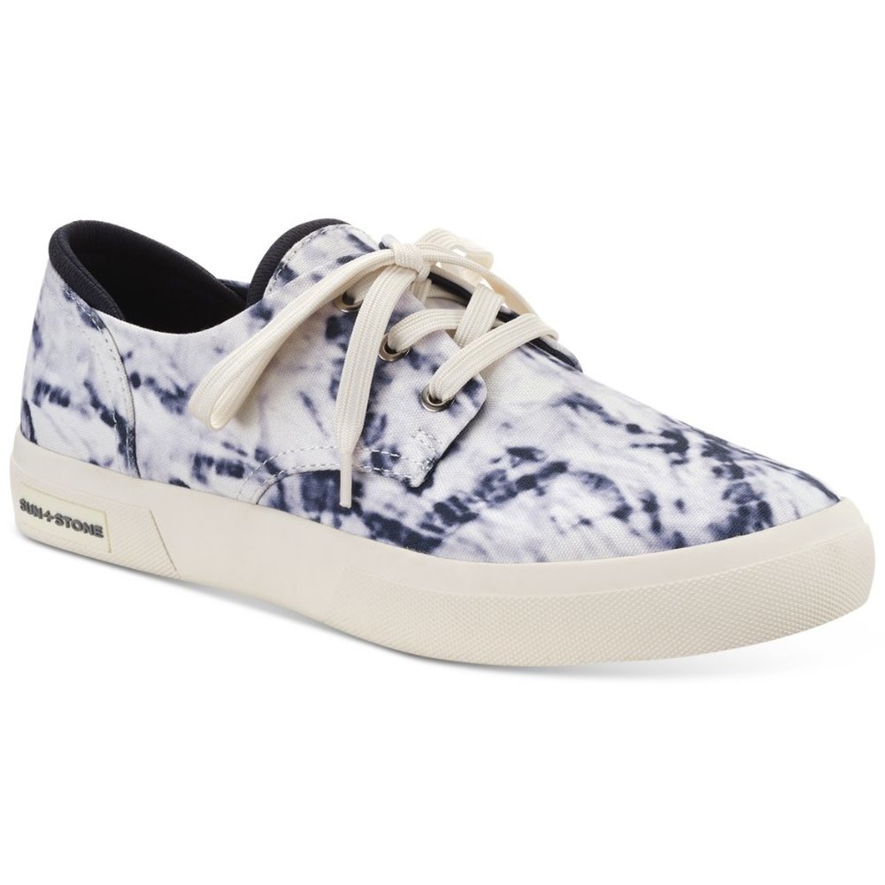 *SALE* Sun + Stone Men's Kiva Lace-up Core Sneakers Blu/Wht tie dye